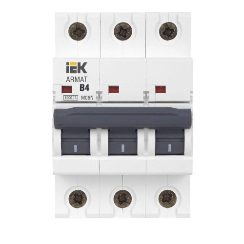 Выключатель автоматический модульный 3п B 4А M06N ARMAT IEK AR-M06N-3-B004