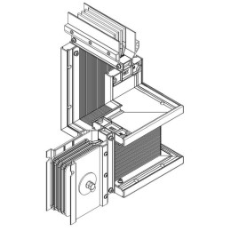 Секция Z-образ. лев. вверх 2500А Al 3L+N+PER НК IP55 тран. IEK LB-2500A4-25-F-ZLU