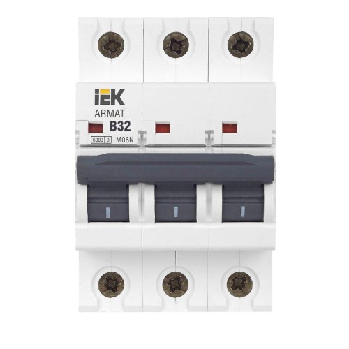 Выключатель автоматический модульный 3п B 32А M06N ARMAT IEK AR-M06N-3-B032