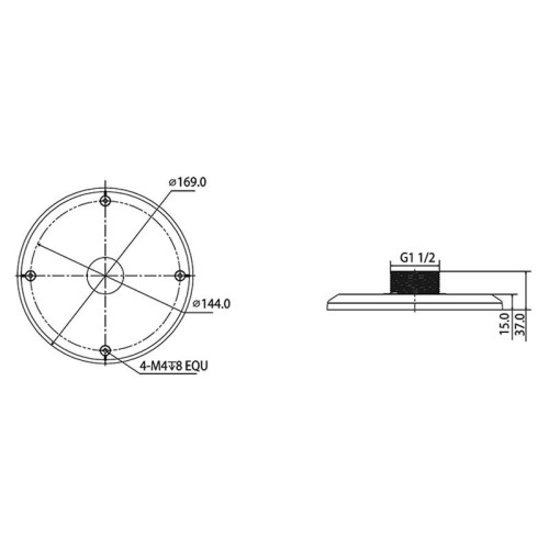 Адаптер для настенного кронштейна Rvi RVi-1BA-1 white