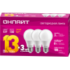 Лампа светодиодная 90 604 OLL-A60-13-230-2.7K-E27-PACK3 ОНЛАЙТ 90604