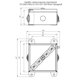 Коробка огнестойкая Е15-Е120 110х110х65 метал. Промрукав 70-0360-FR6.0-8