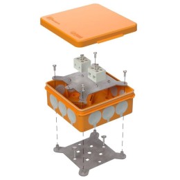 Коробка огнестойкая ОП двухкомпонентная 60-0303-FR6.0-4 Е15-Е120 100х100х40 Промрукав 60-0303-FR6.0-
