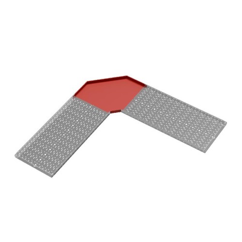 Угол для лотка горизонтальный 90град. 600х50 "ПЛЮС" GLplus90-50-600 INOX304 КМ PL5553