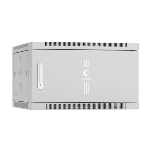 Шкаф телекоммуникационный настенный SH-05F-6U60/45m 19дюйм 6U 600х450х368мм дверь метал. сер. (RAL 7