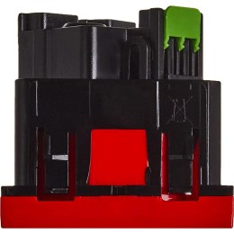 Розетка 2мод. 16А 250В 45град. с заземл. без защ. шторок безвинт. зажимы красн. Daccord 4525058