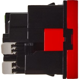 Розетка 2мод. 16А 250В 45град. с заземл. без защ. шторок безвинт. зажимы красн. Daccord 4525058