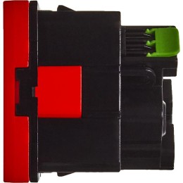 Розетка 2мод. 16А 250В 45град. с заземл. без защ. шторок безвинт. зажимы красн. Daccord 4525058