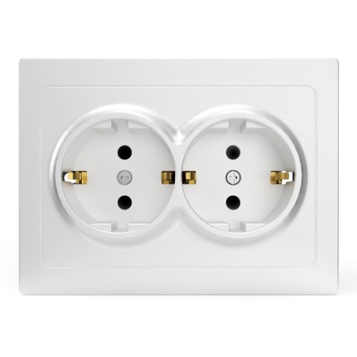 Розетка 2-м СП Pixel 16А IP20 с заземл. защ. шторки в сборе бел. TOKOV ELECTRIC TKE-PX-R2FZSF-C01