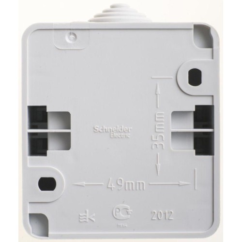 Переключатель проходной 1-кл. ОП Этюд 10А IP44 10AX сер. SE BA10-046C