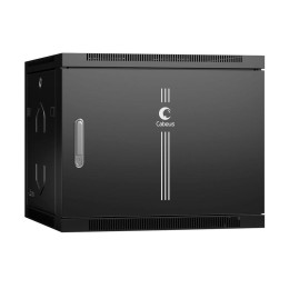 Шкаф телекоммуникационный настенный SH-05F-9U60/45m-BK 19дюйм 9U 600х450х501мм дверь метал. черн. (R