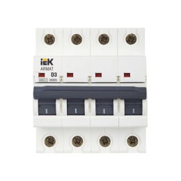 Выключатель автоматический модульный 4п D 3А M06N ARMAT IEK AR-M06N-4-D003