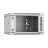 Шкаф телекоммуникационный настенный SH-05F-6U60/60 19дюйм 6U 600х600х368мм дверь стекло сер. (RAL 70
