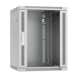 Шкаф телекоммуникационный настенный SH-05F-15U60/60 19дюйм 15U 600х600х769мм дверь стекло сер. (RAL