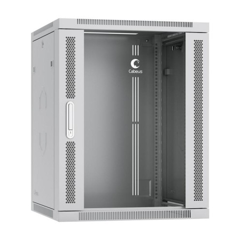Шкаф телекоммуникационный настенный SH-05F-15U60/60 19дюйм 15U 600х600х769мм дверь стекло сер. (RAL