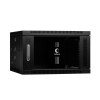 Шкаф телекоммуникационный настенный SH-05F-6U60/60-BK 19дюйм 6U 600х600х368мм дверь стекло черн. (RA