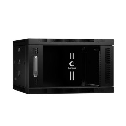 Шкаф телекоммуникационный настенный SH-05F-6U60/60-BK 19дюйм 6U 600х600х368мм дверь стекло черн. (RA