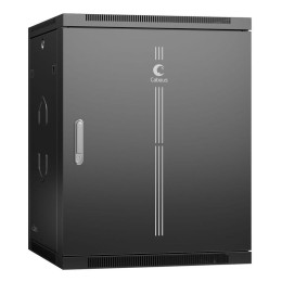 Шкаф телекоммуникационный настенный SH-05F-15U60/60m-R-BK 19дюйм 15U 600х600х769мм дверь метал. черн