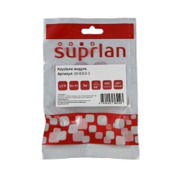 Модуль розеточный Keystone Jack 8P8C RJ-45 UTP кат.5E заделка без инструмента бел. (DIY) SUPRLAN 10-