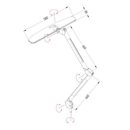 Лампа настольная на струбцине 84LED регулятор яркости бел. Rexant 31-0401