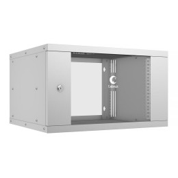 Шкаф телекоммуникационный настенный разборный LIGHT WSC-05D-6U55/45 19дюйм 6U дверь стекло сер. Cabe
