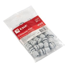 Сальник PG7 d3-6.5мм (d отверст. 13мм) IP54 PROxima EKF plc-pg-7-r