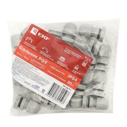 Сальник PG9 d4-8мм (d отверст. 16мм) IP54 PROxima EKF plc-pg-9-r