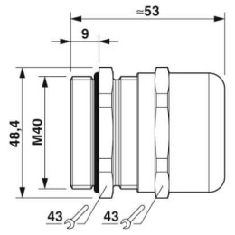 Ввод кабельный G-INS-M40-M68N-NNES-S Phoenix Contact 1411167