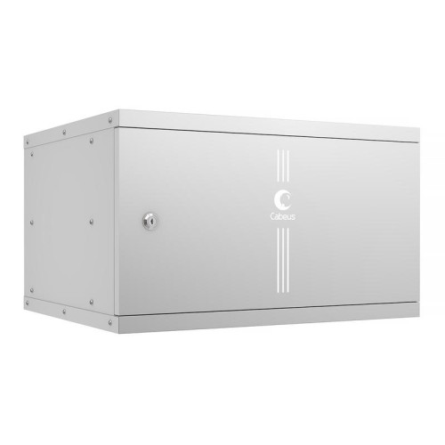 Шкаф телекоммуникационный настенный разборный LIGHT WSC-05D-6U55/45m 19дюйм 6U дверь метал. сер. Cab