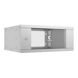 Шкаф телекоммуникационный настенный разборный LIGHT WSC-05D-4U55/45 19дюйм 4U дверь стекло сер. Cabe