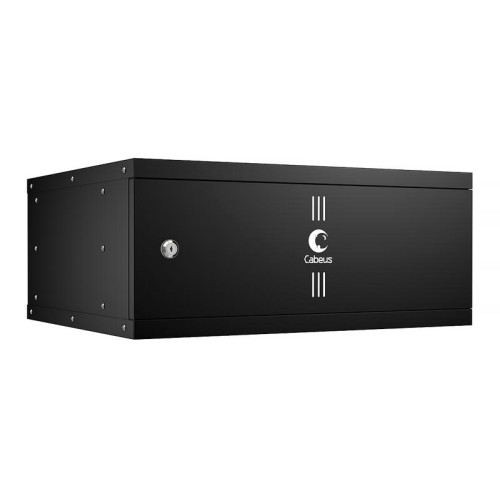 Шкаф телекоммуникационный настенный разборный LIGHT WSC-05D-4U55/45m-BK 19дюйм 4U дверь метал. черн.