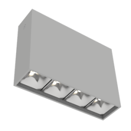 Светильник светодиодный DL-Box Reflect Multi 1х4 14Вт 3000К 150х40х115 накладной кососвет RAL7045 се
