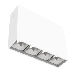 Светильник светодиодный DL-Box Reflect Multi 1х4 14Вт 4000К 150х40х115 накладной кососвет RAL9003 бе