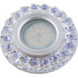 Светильник декоративный Luciole DLS-L120 GU5.3 CHROME/CLEAR+PURPLE GU5.3 встраив. доп. светодиод. по