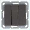 Выключатель 3-кл. 10А IP20 механизм мокко Jasmart G3031Z