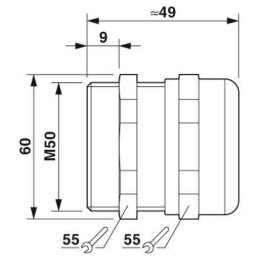 Ввод кабельный G-INSEC-M50-L68N-NCRS-S Phoenix Contact 1411193