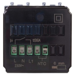 Термостат модульный 2мод. для теплых полов Avanti "Закаленная сталь" DKC 4404162