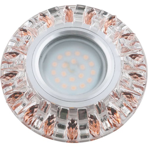 Светильник декоративный Luciole DLS-L121 GU5.3 CHROME/CLEAR+BRONZE GU5.3 встраив. доп. светодиод. по