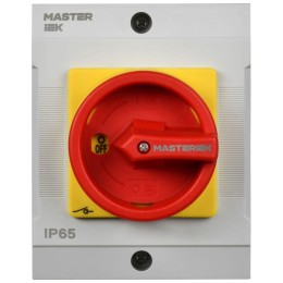 Переключатель кулачковый 10А (сх. 10) в боксе закрытая рукоятка авар. IEK MI-CS22-010-010