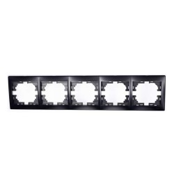 Рамка 5-м Mira горизонт. черн. бархат LEZARD 701-4200-150