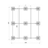 Конструкция опорная для установки оборудования TECHNORAPTOR FOOT 2500х3000 тип 1 HD КМ TR0255
