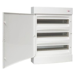 Щит распределительный навесной Unix 3х18мод. IP41 бел. дверь PROxima EKF ux-3x18-nw