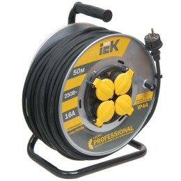Удлинитель на метал. катушке 4х50м с заземл. 16А IP44 Professional УК50 КГ 3х1.5 термозащита IEK WKP
