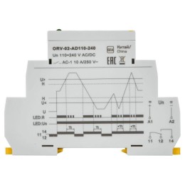 Реле повышения напряжения ORV 1ф 110-240В AC/DC IEK ORV-02-AD110-240