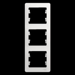 Рамка 3-м Glossa вертикал. бел. SE GSL000107