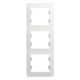 Рамка 3-м Glossa вертикал. бел. SE GSL000107