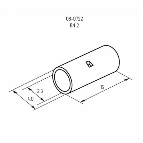 Гильза соединительная СГ L-15мм 1.5-2.5кв.мм BN2 (уп.100шт) Rexant 08-0722