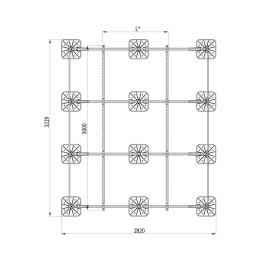 Конструкция опорная для установки оборудования TECHNORAPTOR FOOT 2500х3000 тип 2 HD КМ TR0256