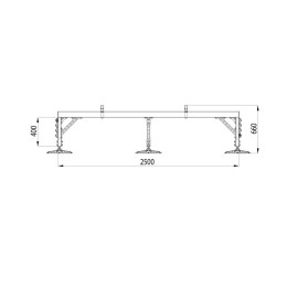 Конструкция опорная для установки оборудования TECHNORAPTOR FOOT 2500х3000 тип 2 HD КМ TR0256