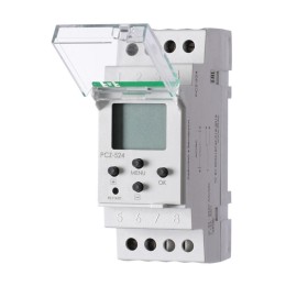 Реле времени астрономическое PCZ-524 24-264В AC/DC 16А 1 переключ. контакт IP20 1 канал F&F EA02.002
